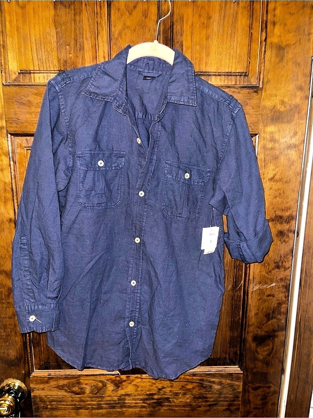 Gap kids Blue Button Down Shirt NWT